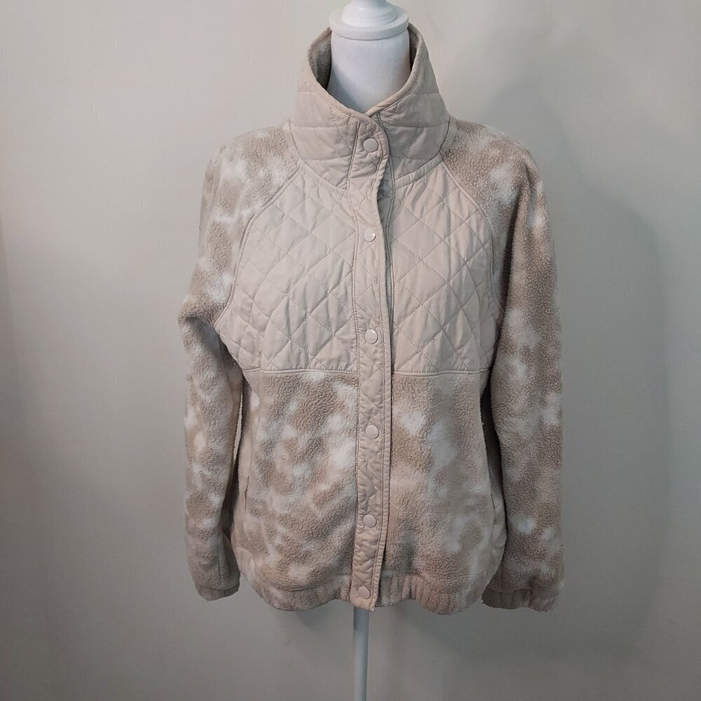 Abercrombie & Fitch Quilted Camo Print Fleece Jacket Size Small